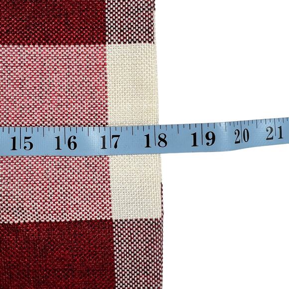 Hwy 50 Pair Throw Pillow Covers Zip Red Buffalo Check 18 x 18 - Picture 7 of 9